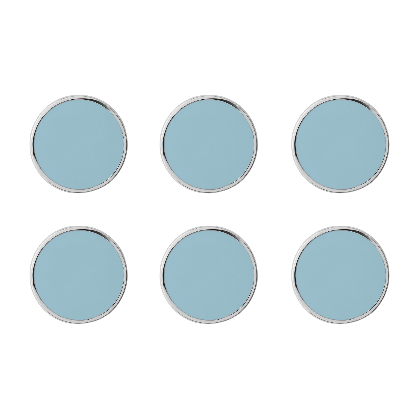 6 ocean blue round magnets, 3 cm The buttons - Mustard Made