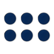 6 runde Magnete in Marineblau, 3 cm The buttons – Mustard Made