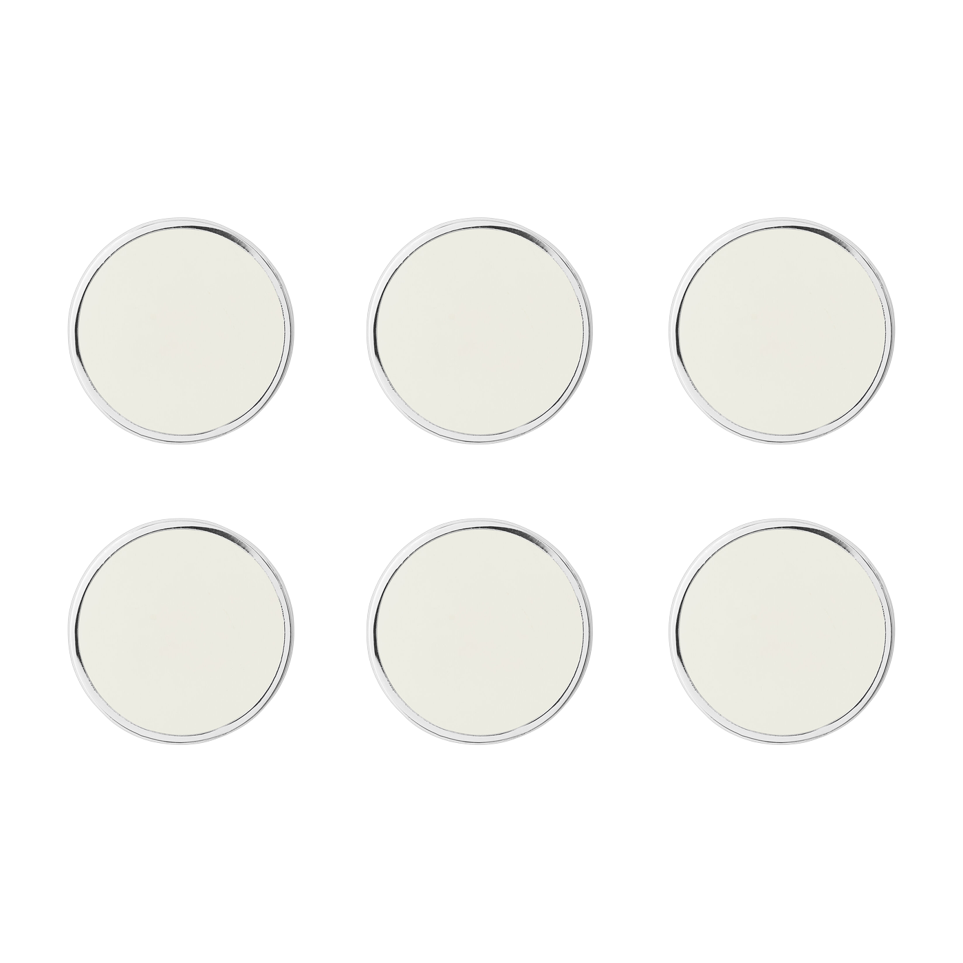 6 chalk white round magnets 3 cm The buttons - Mustard Made