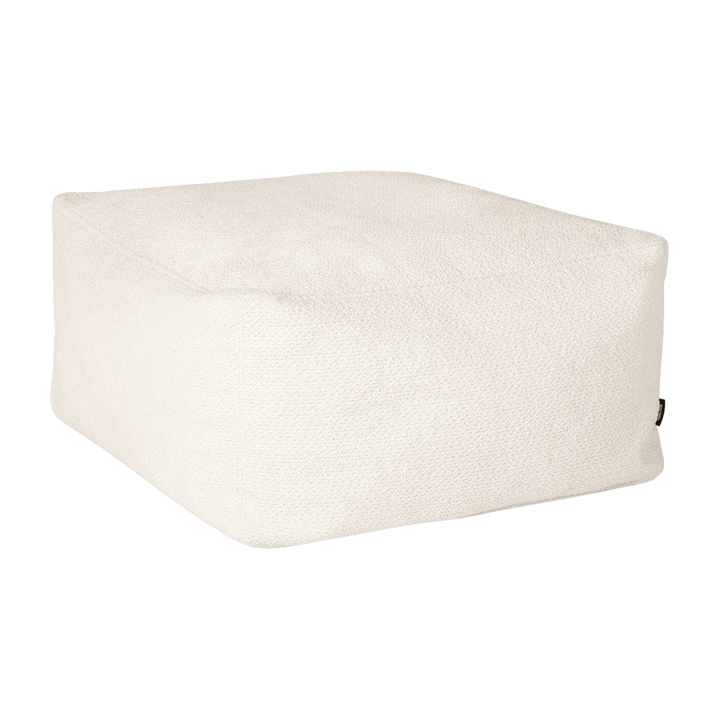 Pouf beige nuage bouclé 63x36cm Keno - Noo.ma