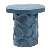 Blue stoneware side table 39x35x40cm Mena - Serax