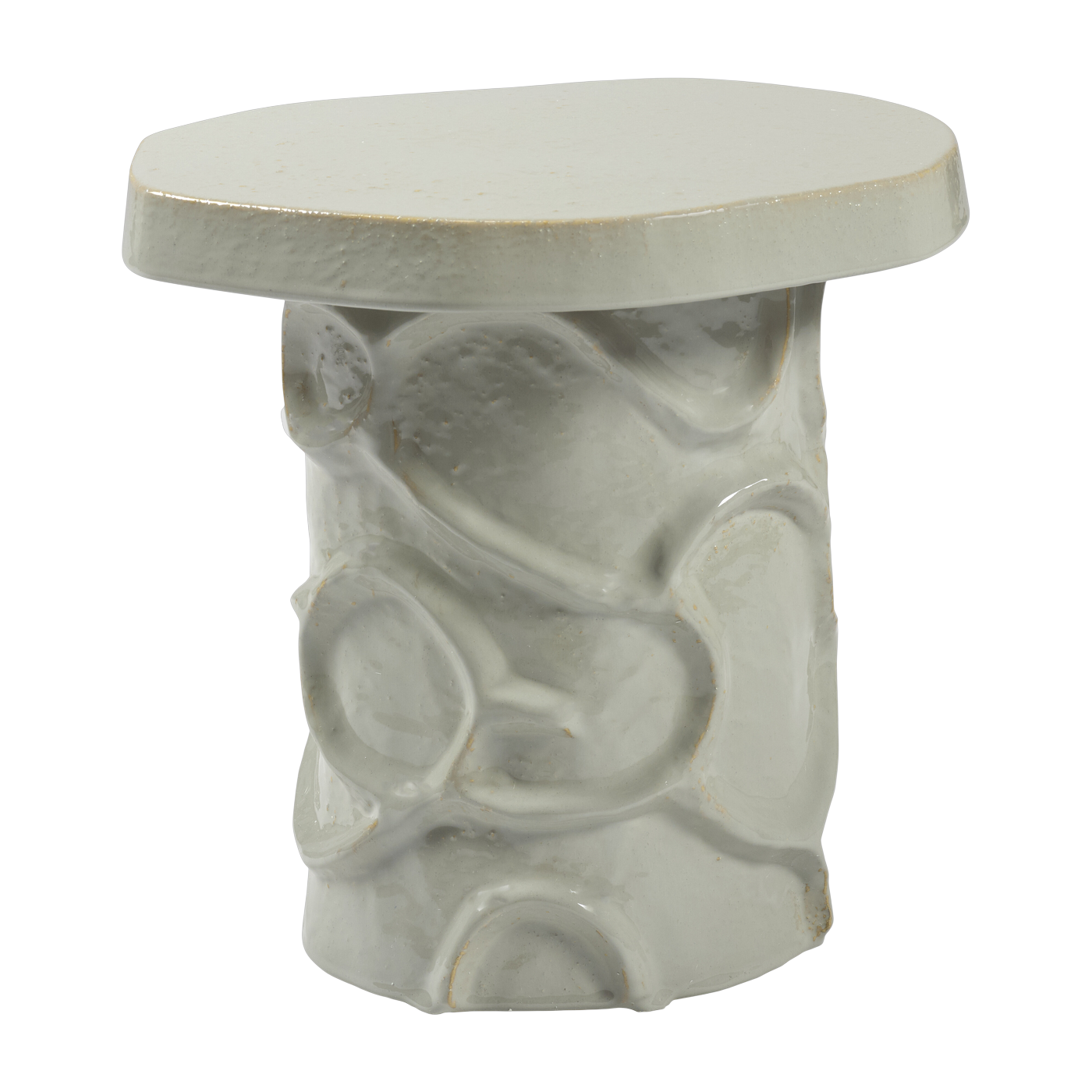 Gray stone side table 39x35x40cm Mena - Serax