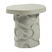 Mesa auxiliar de gres gris 39 x 35 x 40 cm Mena - Serax
