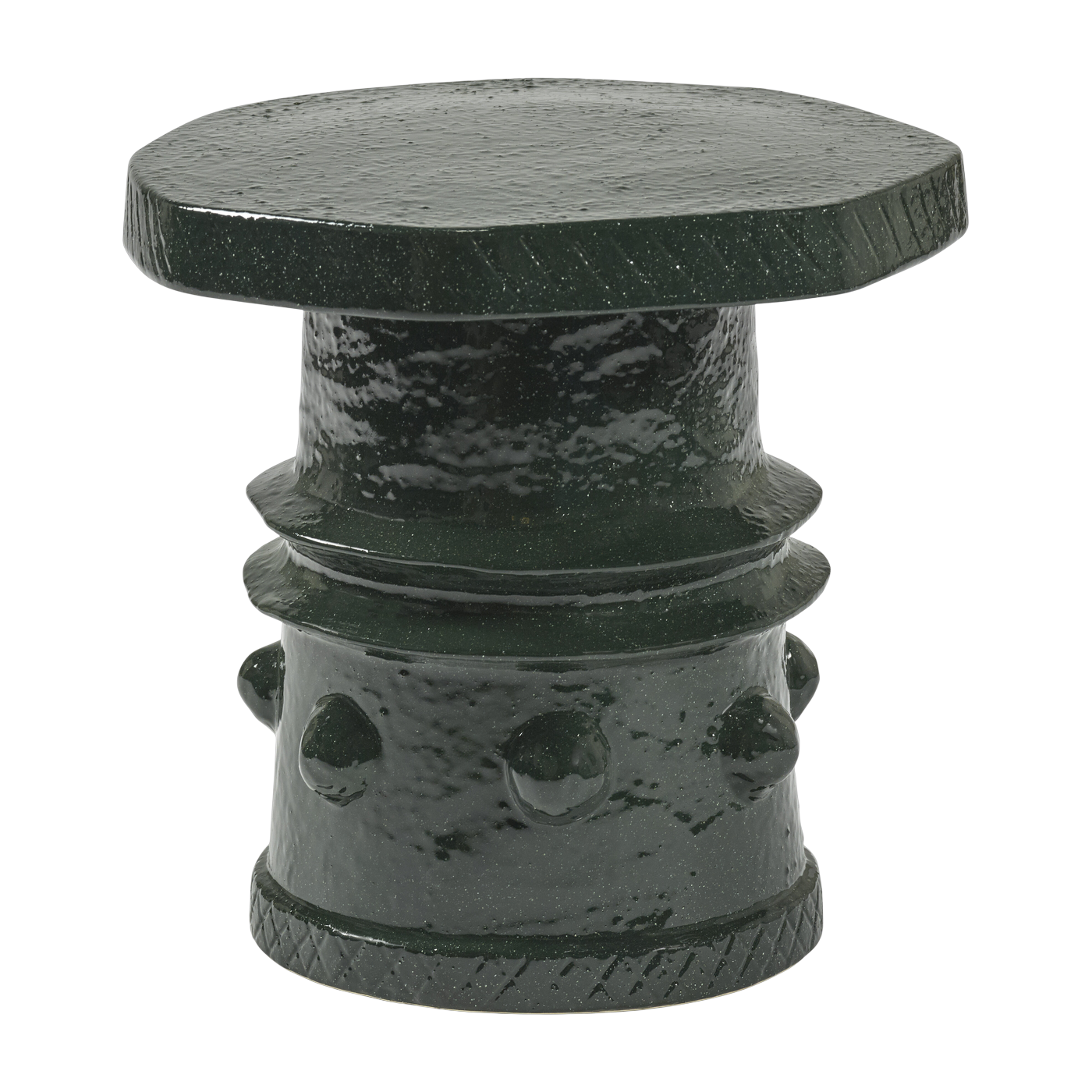 Mesa auxiliar de gres verde oscuro 40 x 39 x 37 cm Clara - Serax