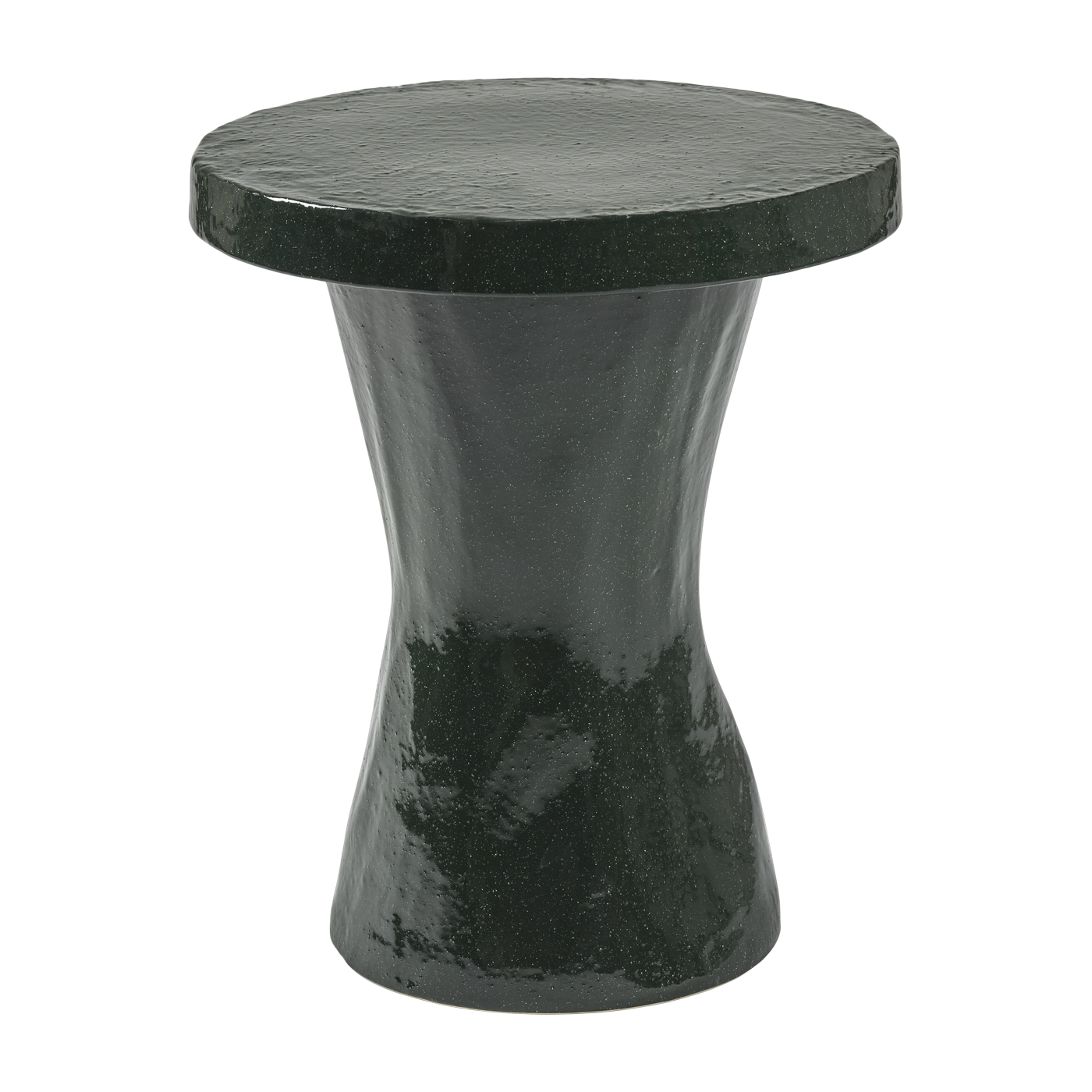 Mesa auxiliar de gres verde oscuro 40 x 49 cm Caro - Serax