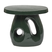 Table d'appoint en grès vert foncé 52x37x45cm Amé - Serax