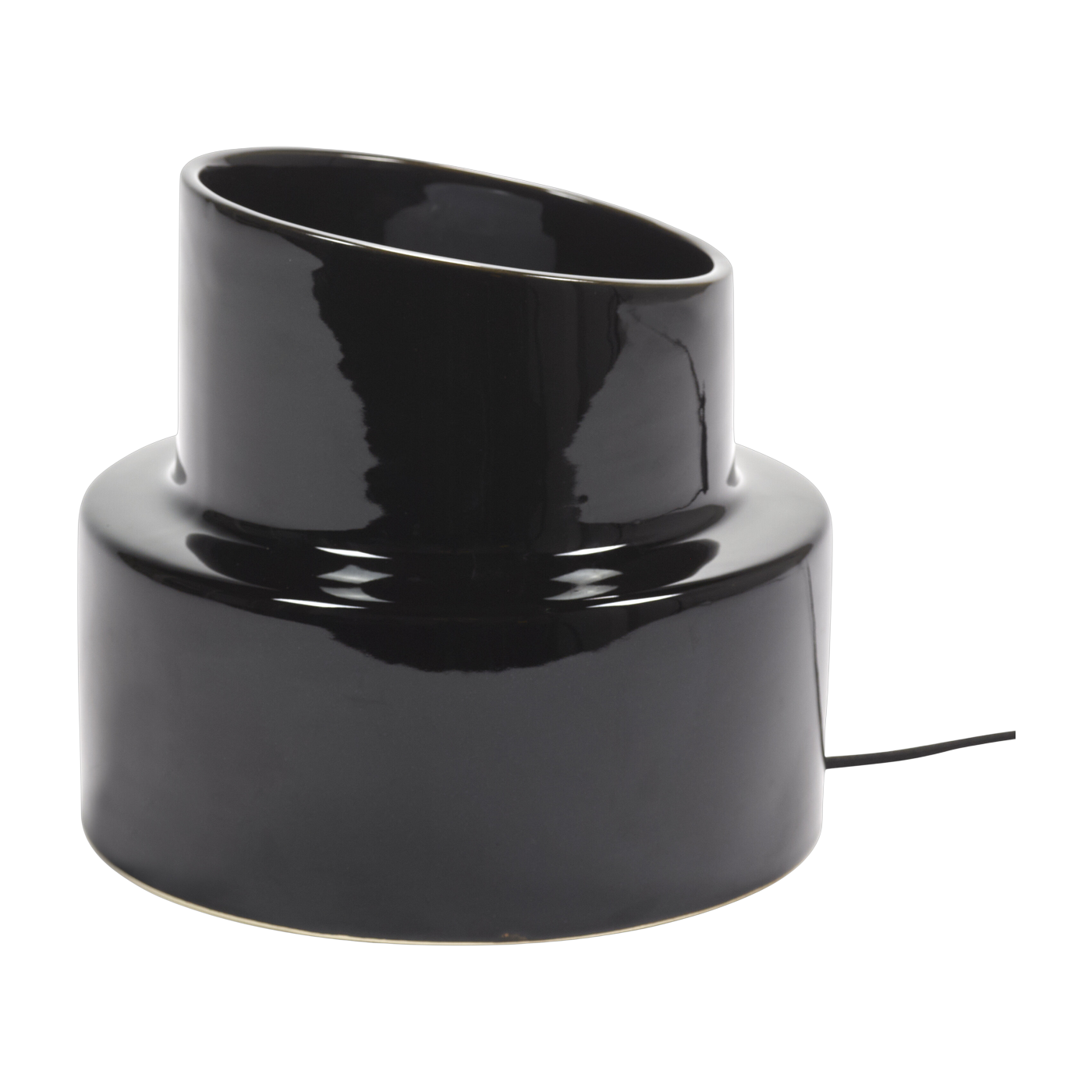 Lampe en grès noir 22,5x21cm Pillar - Serax