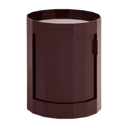 Facet recycled plastic bedside table in burgundy, 38x38x49cm - Hay