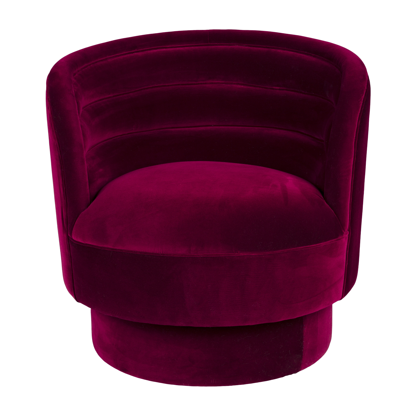 Dorothy swivel chair in red velvet, 77x79x78cm - Dutchbone