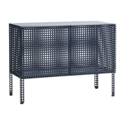 Blue perforated steel cabinet 89x40x66. 5cm - HAY