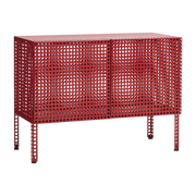 Armoire en acier perforé rouge 89x40x66,5cm - HAY