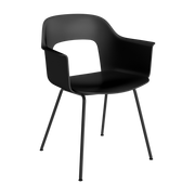 Chair with black armrests and black steel Layout 211 - HAY