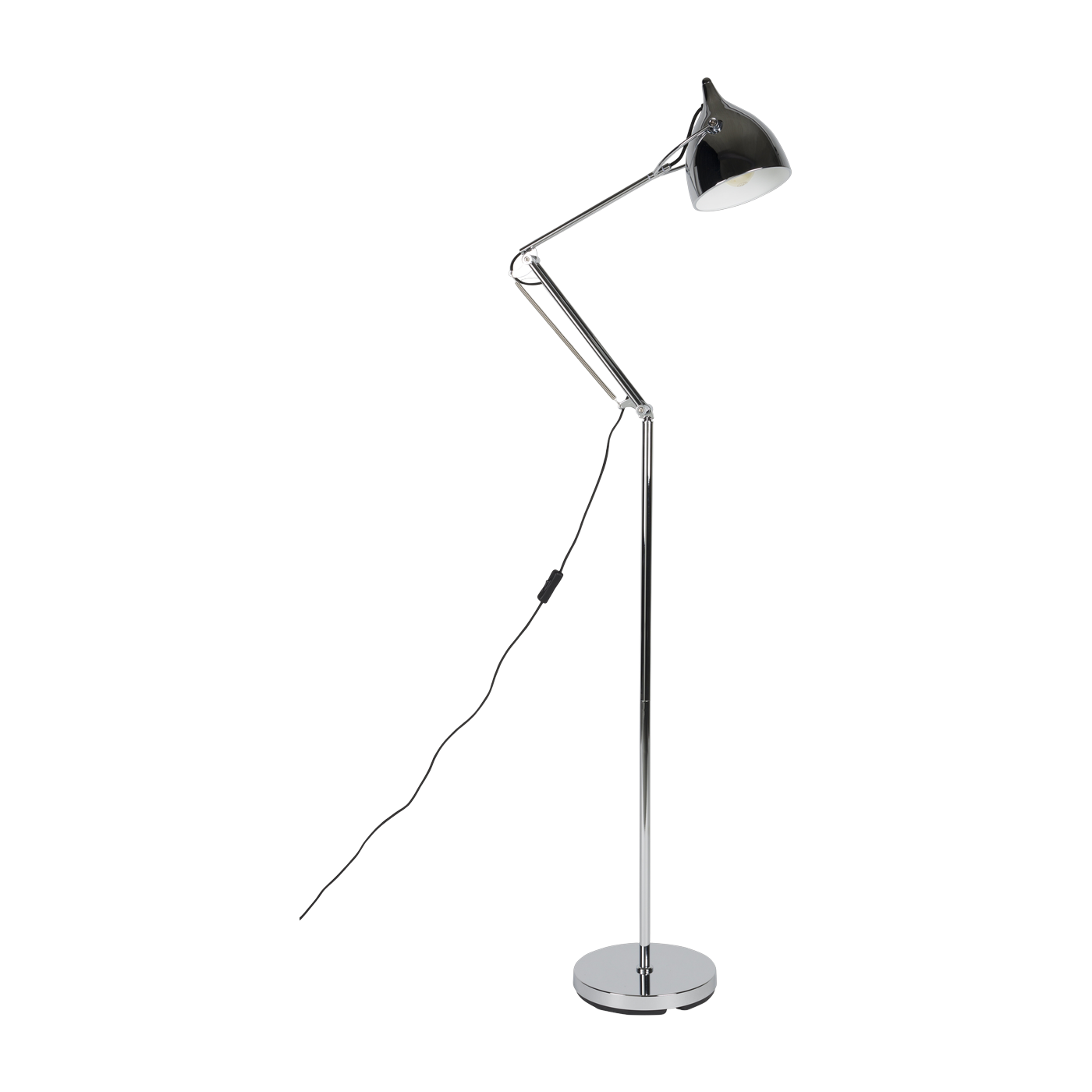 Lampada da terra in acciaio cromato 66x25x137cm Reader - Zuiver
