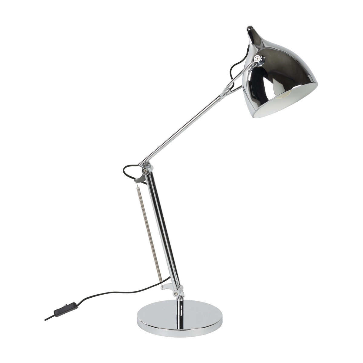 Lampada da bureau e in acciaio cromato 66x22x37cm Reader - Zuiver