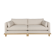 3-Sitzer-Sofa aus Eiche und Stoff in Sandfarbe Blossom – Zuiver
