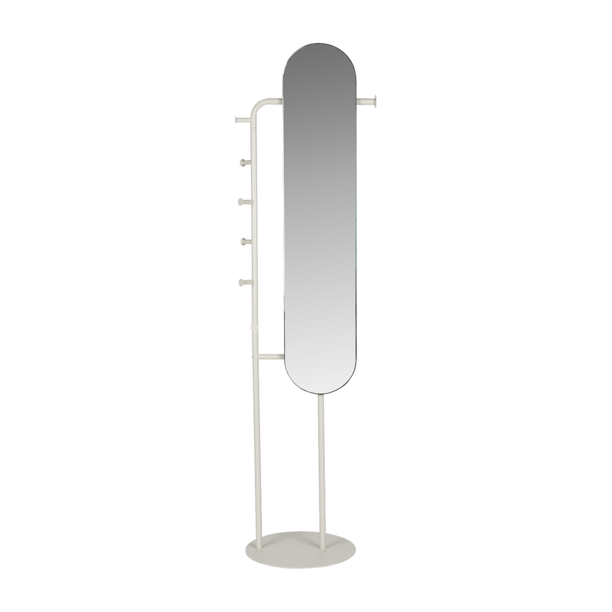 Espejo de pie de acero beige 179 cm Vero - Zuiver