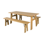 Conjunto de jardín de pino natural Avenue - Zuiver