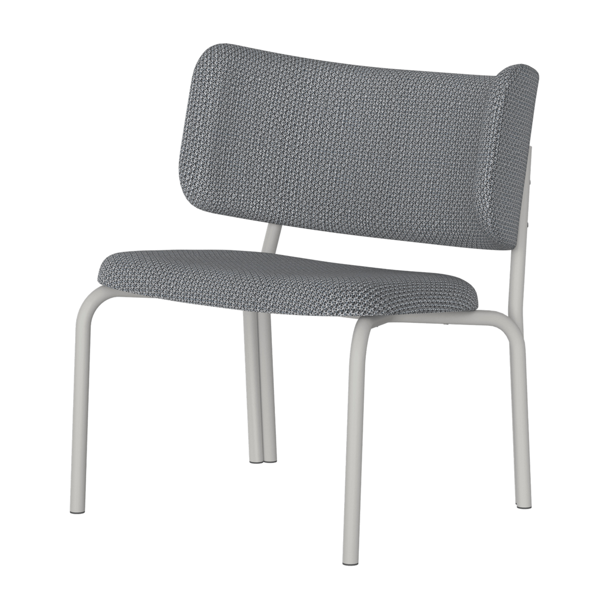 Chaise lounge en tissu mélangé noir et gris 74x66cm Kei - Noo.ma