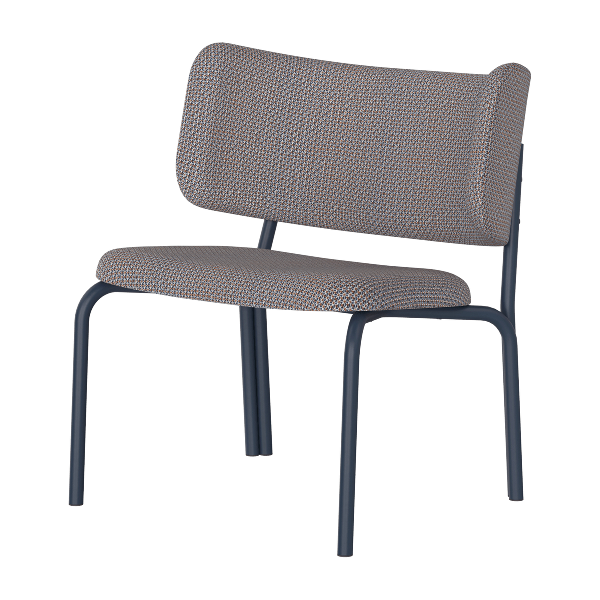 Chaise lounge en tissu mélangé marron et bleu 74x66cm Kei - Noo.ma