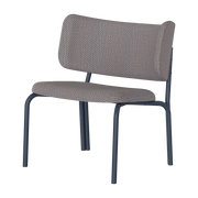 Brown and blue mixed fabric lounge chair 74x66cm Kei - Noo. ma