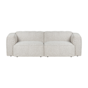 Three-seater sofa in heather gray fabric, 243x73cm Lobi- Noo. ma