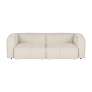 Divano in tessuto beige a tre posti 243x73cm Lobi- Noo. ma
