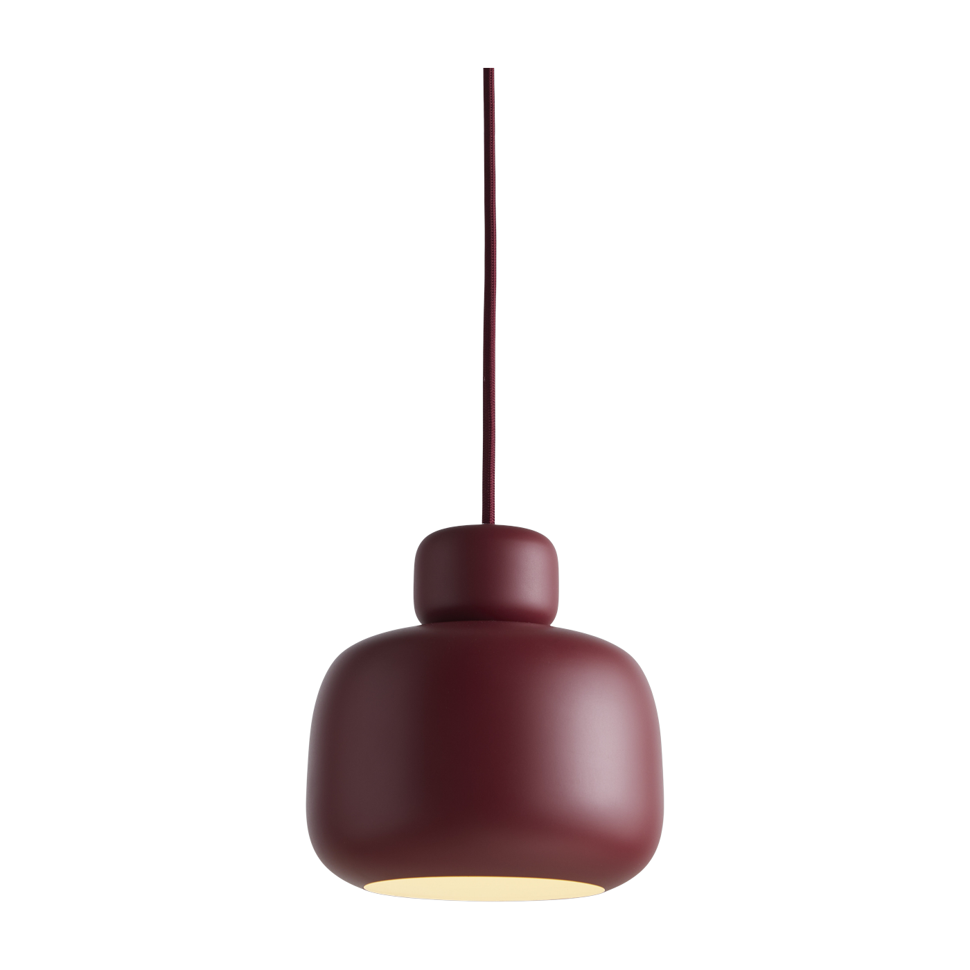 Metallpendelleuchte in Bordeauxrot, 16 cm, „ Stone ” – Woud