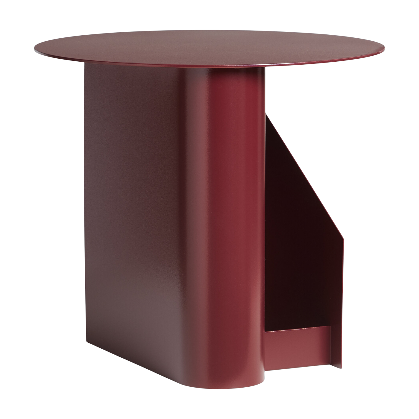 Burgundy red metal side table 36x40cm Sentrum - Woud