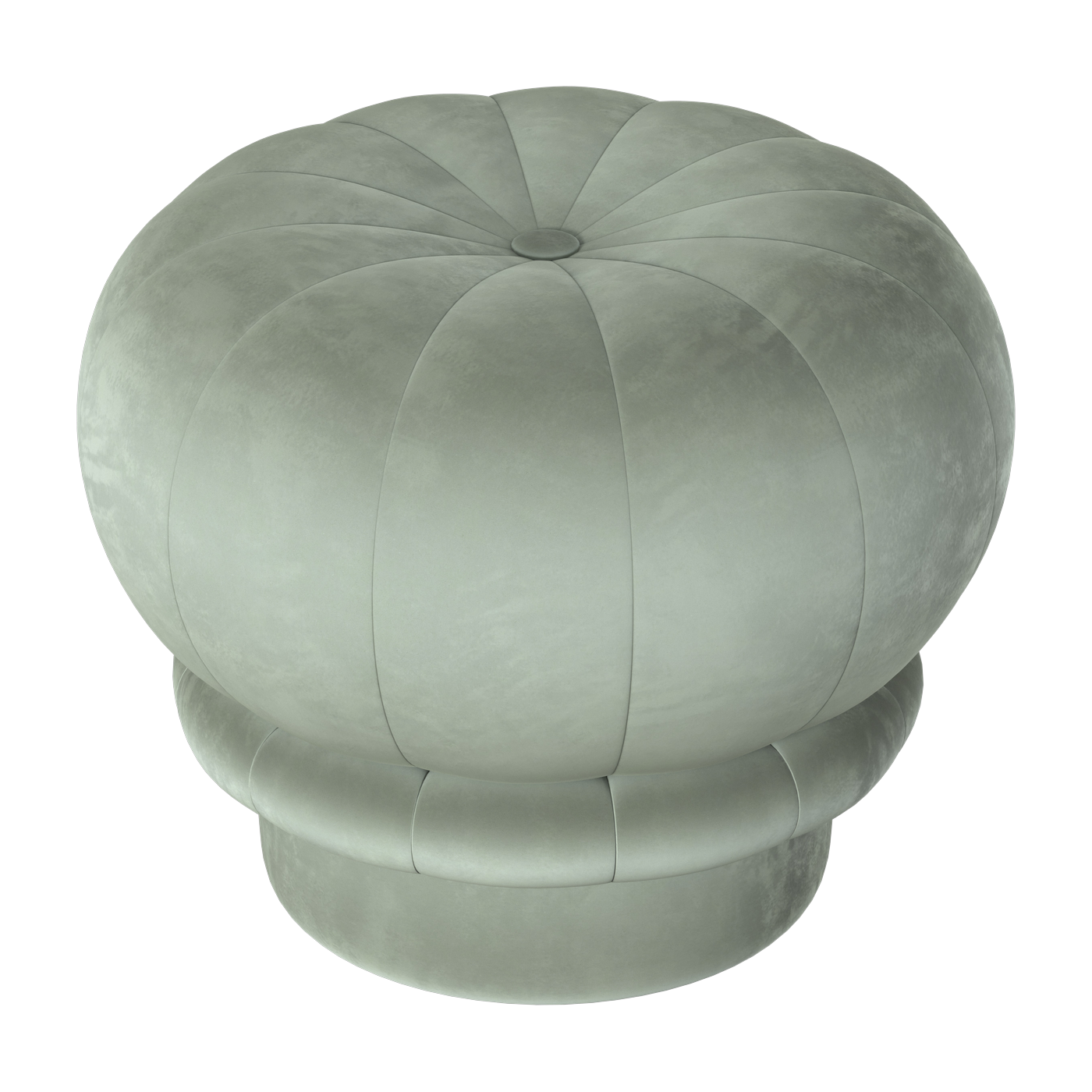 Pouf in velluto verde celadon Claudie - Hartô