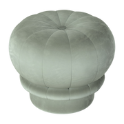 Pouf rotondo in velluto verde celadon 55 x 46 cm Claudie - Hartô