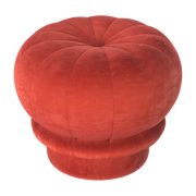 Puf de terciopelo rojo garance Claudie - Hartô