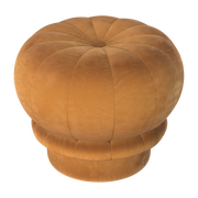 Claudie amber yellow velvet pouf - Hartô