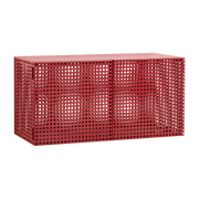 Red perforated steel wall cabinet 89x40x45cm - HAY
