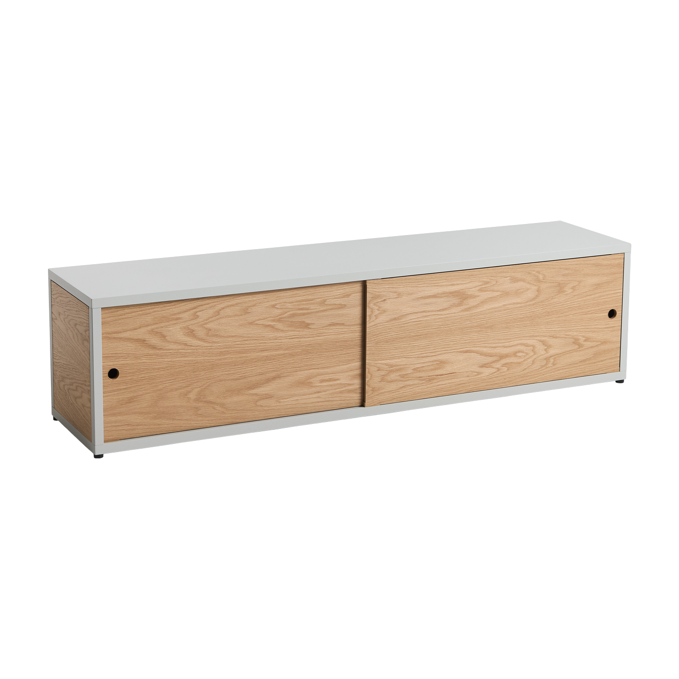 Mueble para TV de madera y acero gris clair 150 x 34 x 38, 7 cm Combinación 104 - HAY
