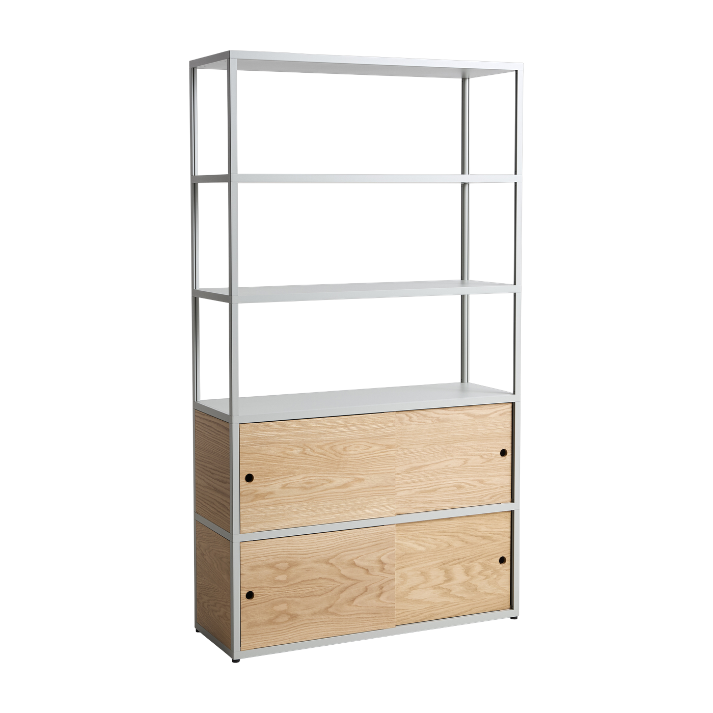 Regal aus Holz und Stahl „ gris clair “ Kombination 503 – HAY