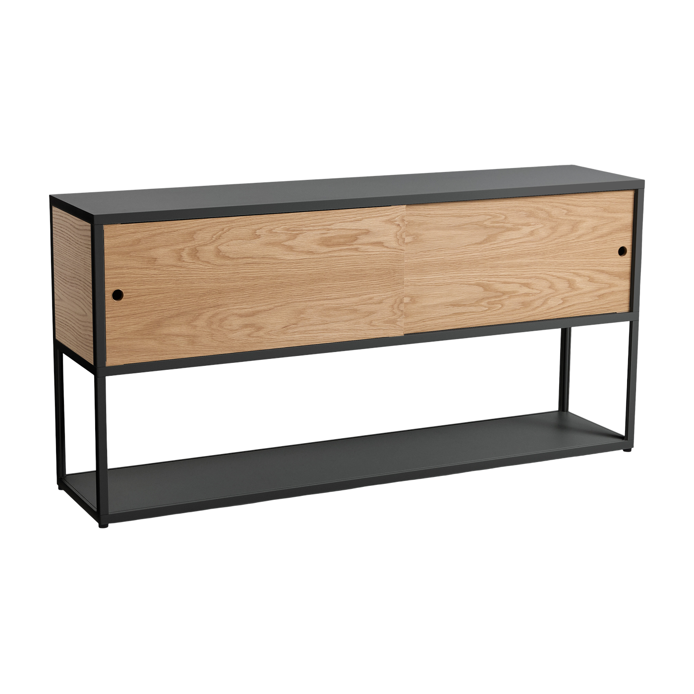 Regal aus Holz und grauem Stahl „ charbon Combination 207” – HAY