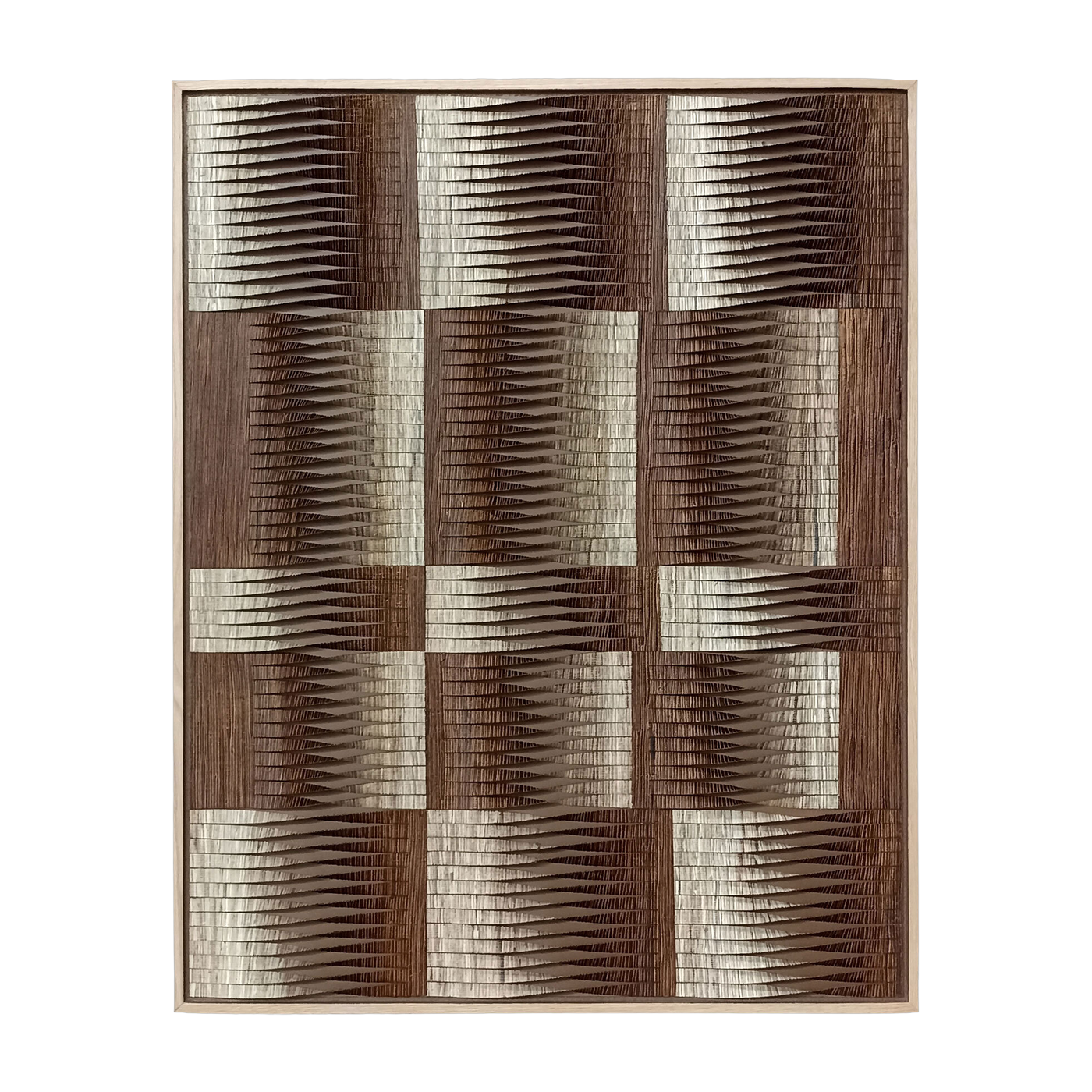 Wandbild aus Hyazinthe und Eichenfurnier 101 x 4 x 127 cm Nora – Versmissen