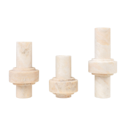 Set de tres jarrones de ónix natural « mat » 13 cm - Versmissen