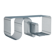 Blaue Stahlbank 100 x 32 x 43, 2 cm Curva - AYTM