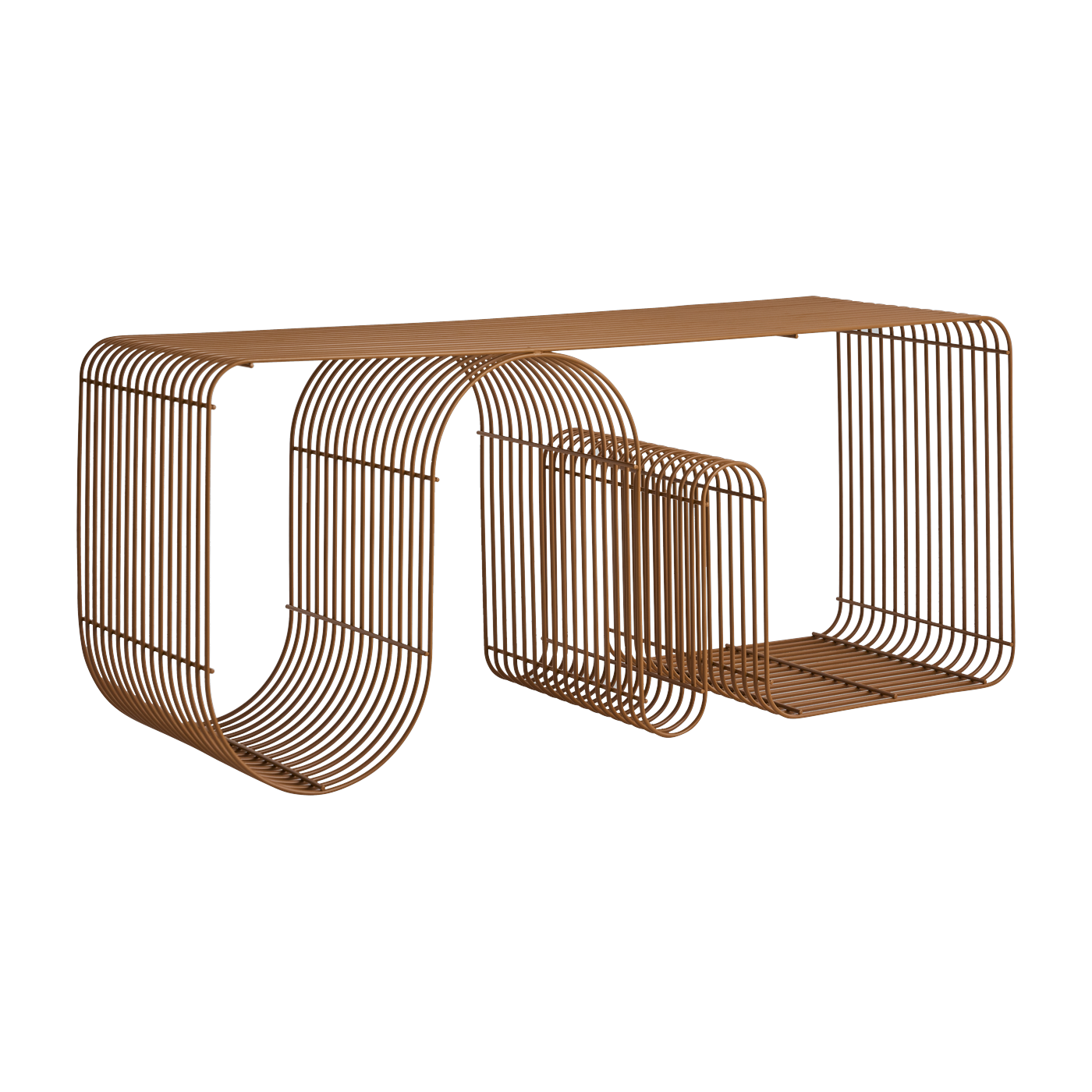 Amber steel bench 100x32x43. 2cm Curva - AYTM