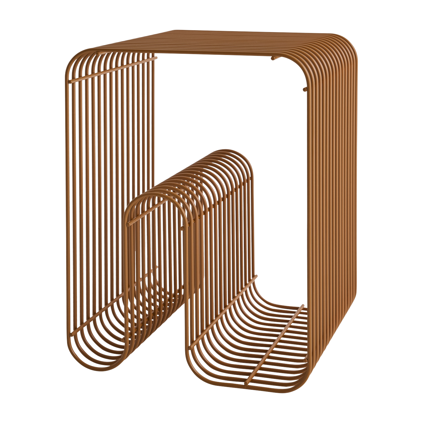 Tabouret et rangement magazine ambre 32cm Curva - AYTM