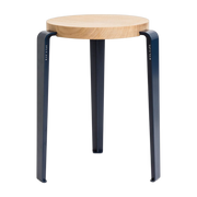 Lou midnight blue oak stool - TIPTOE