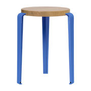 Hocker aus azurblauer Eiche Lou - TIPTOE