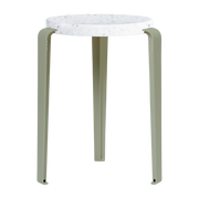 Eucalyptus gray recycled plastic stool LOU - TIPTOE