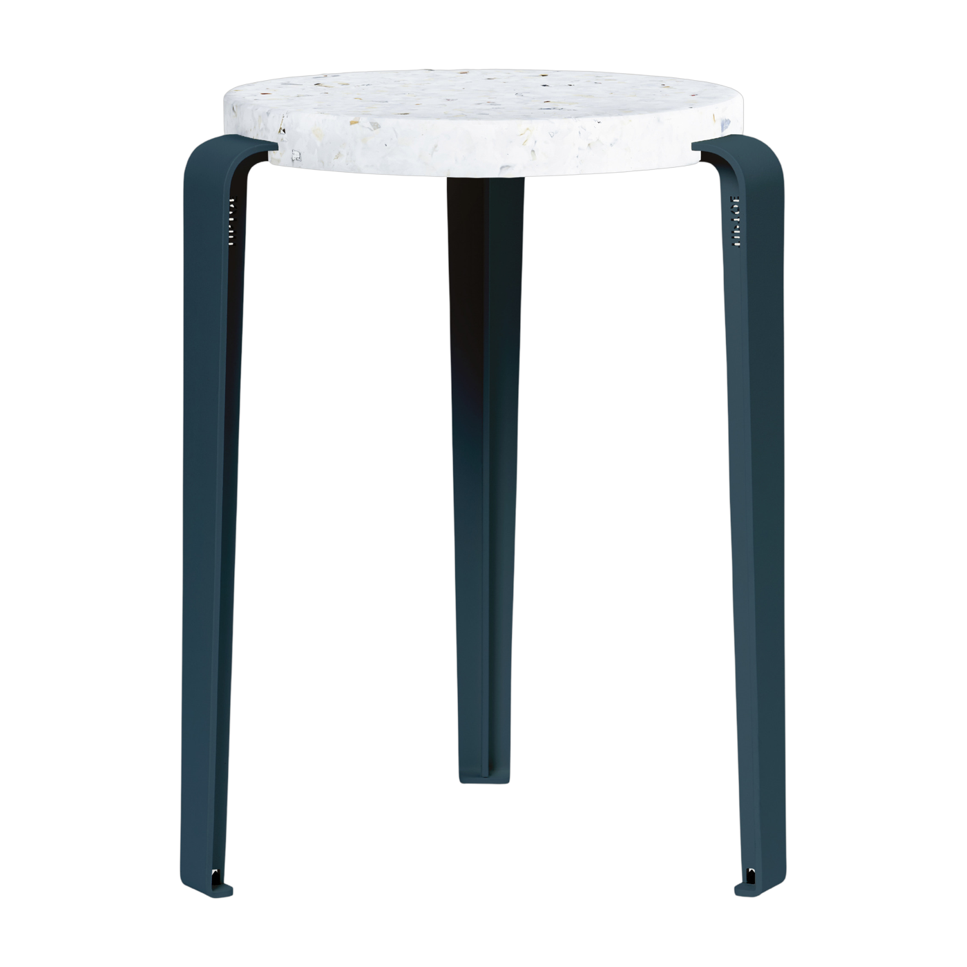 Taburete de plástico reciclado azul noche LOU - TIPTOE