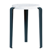 Taburete de plástico reciclado azul noche LOU - TIPTOE