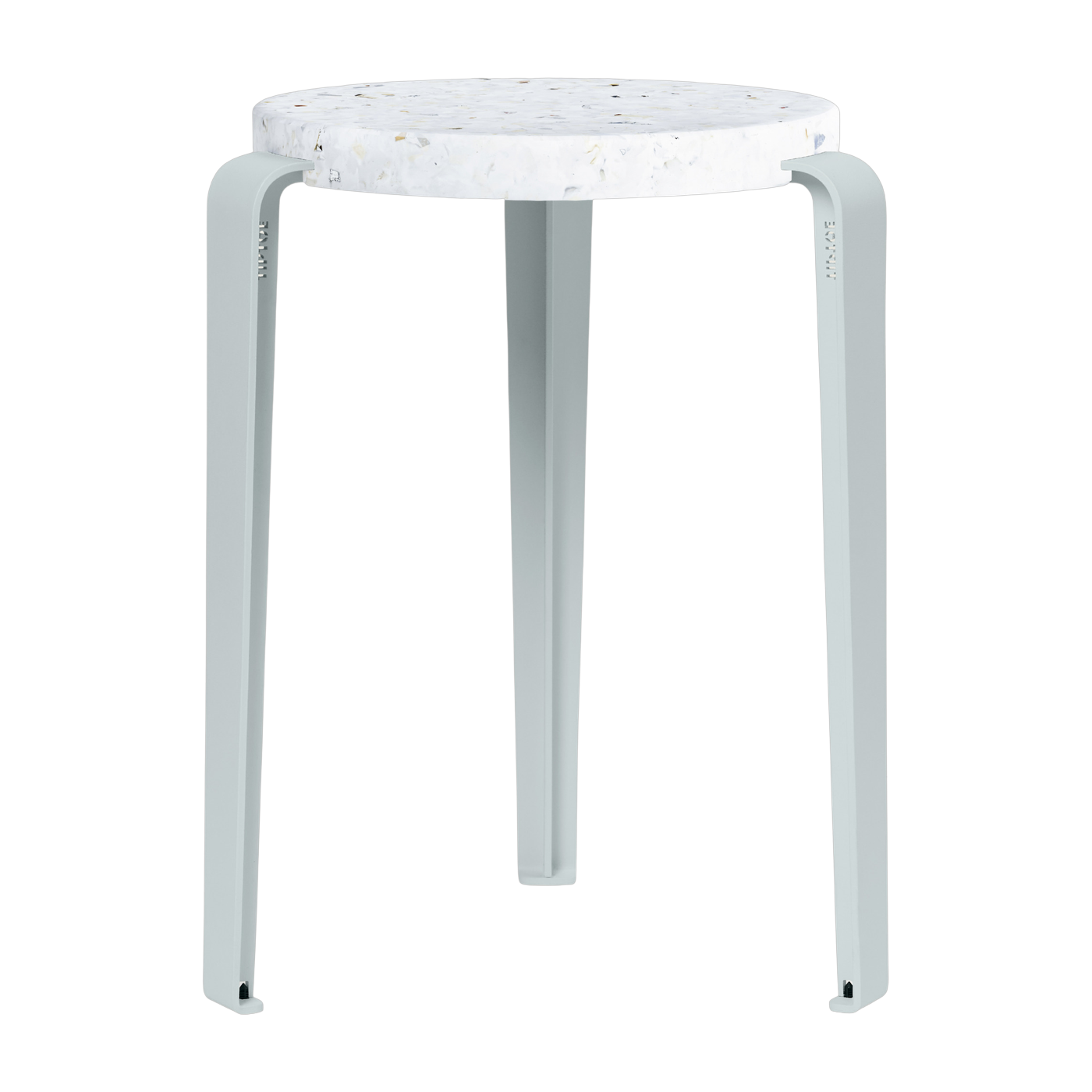 Taburete de plástico reciclado azul claro LOU - TIPTOE