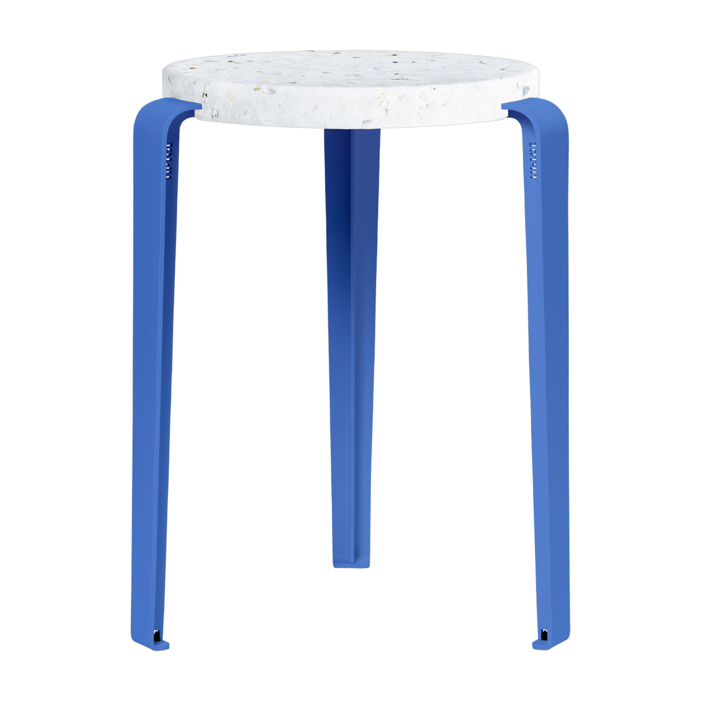 Taburete de plástico reciclado azul celeste LOU - TIPTOE
