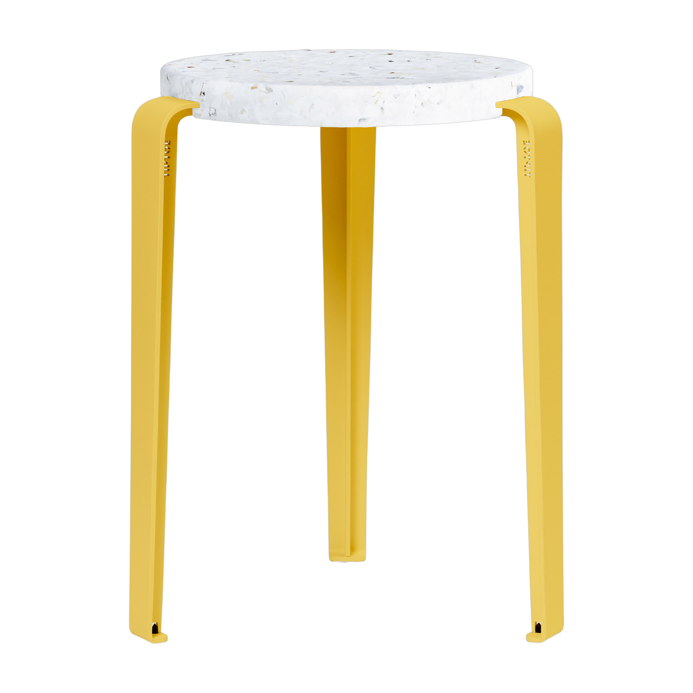 Taburete de plástico reciclado amarillo brioche LOU - TIPTOE