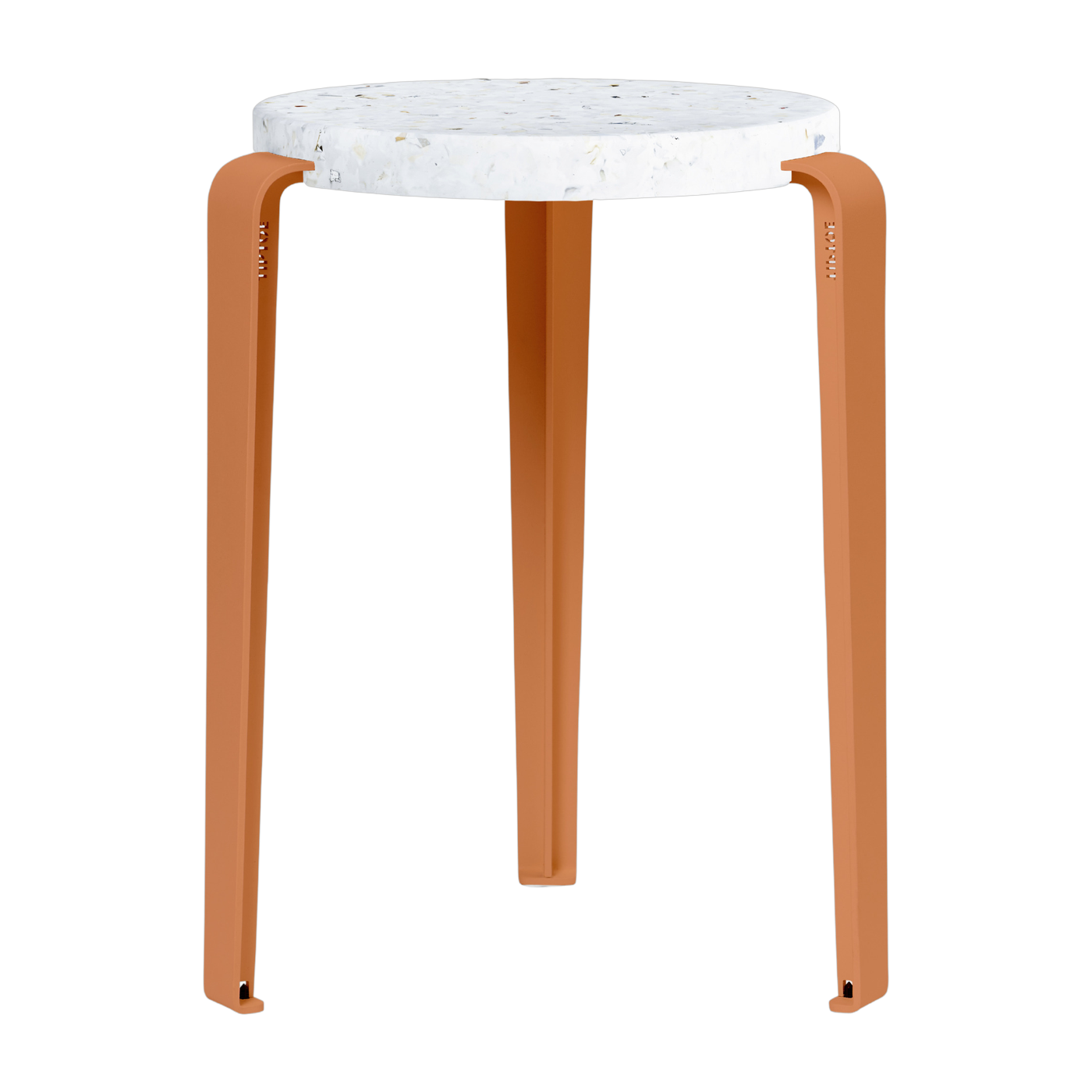 Taburete de plástico reciclado rojo tangerine LOU - TIPTOE